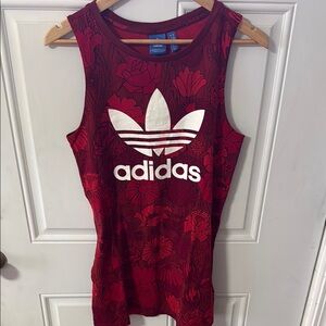 Adidas Women's Red Floral Tank Dress
